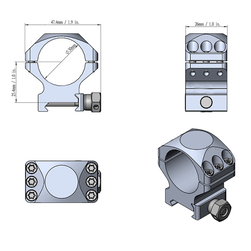 Vector Optics 30 mm 1" - Imagen 2